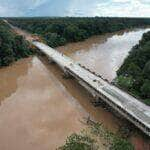 Ponte sobre o Rio Teles Pires na MT-140  - Foto por: Fiscalização/Sinfra-MT